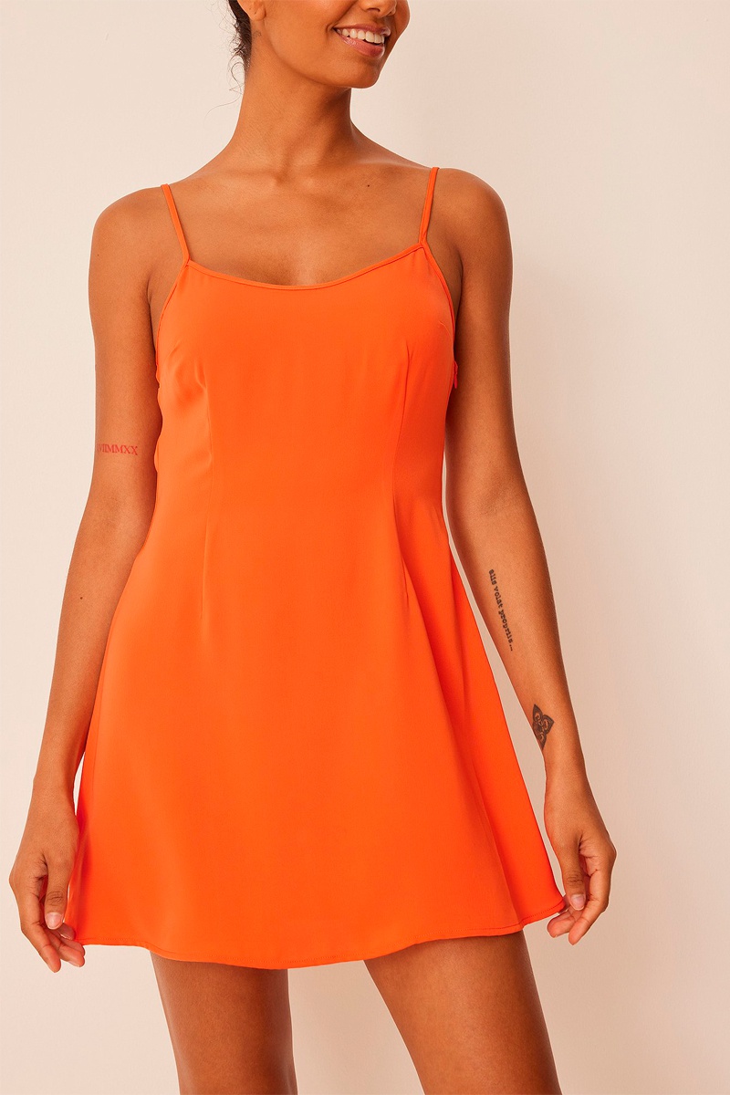 Robe droite Orange
