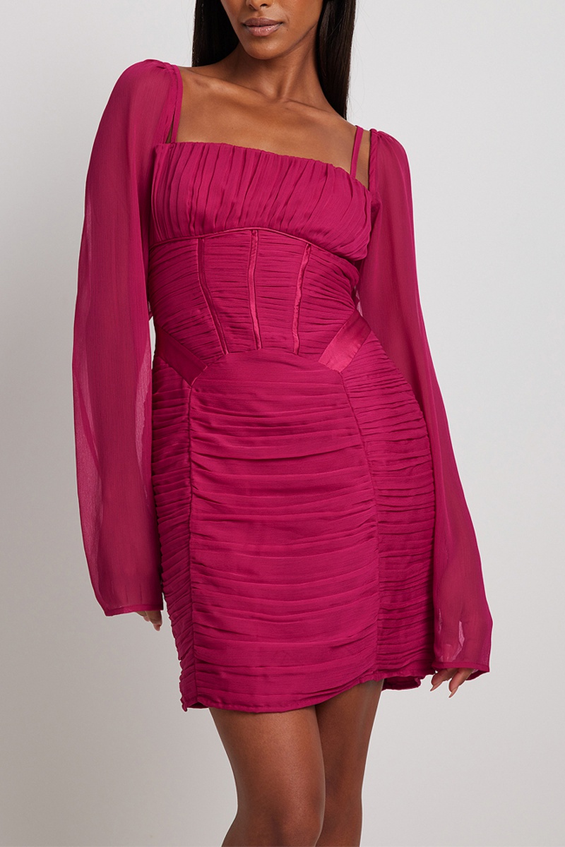 Robe droite Fuchsia