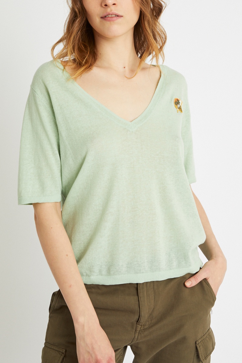 Top en lin Vert d’eau