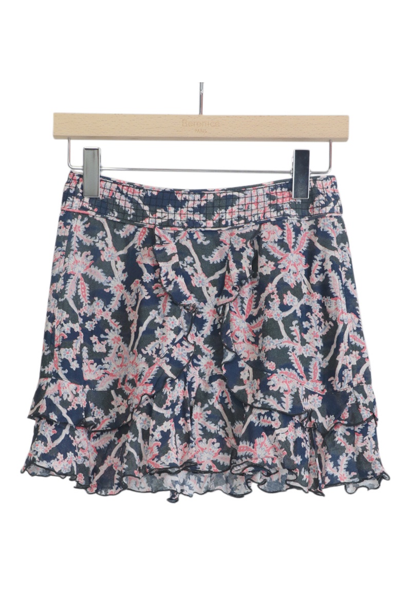 Jupe droite Bleu marine et écru