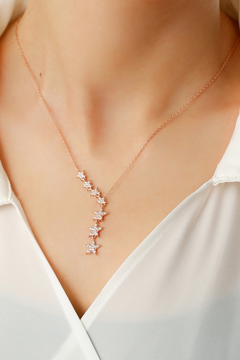 Collier Argent plaqué or rose