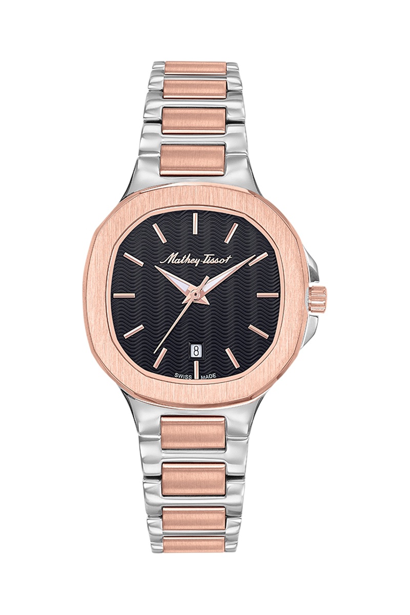 Montre à quartz en acier 316L Evasion - Argenté et noir