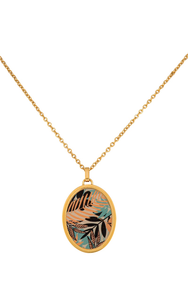 Collier Doré et orange