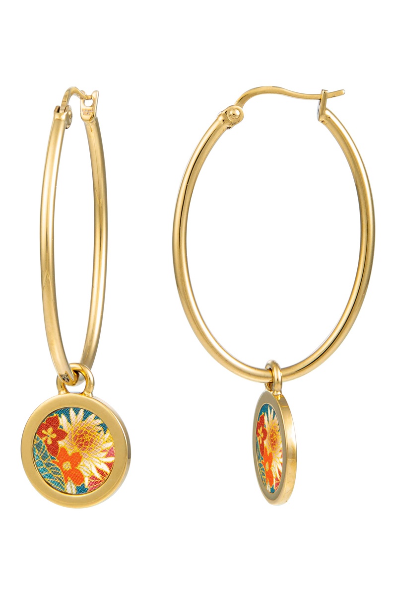 Créoles Doré et orange