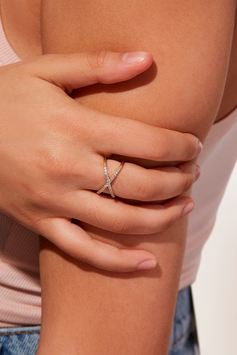  Bague Jax dorée à l'or fin jaune 