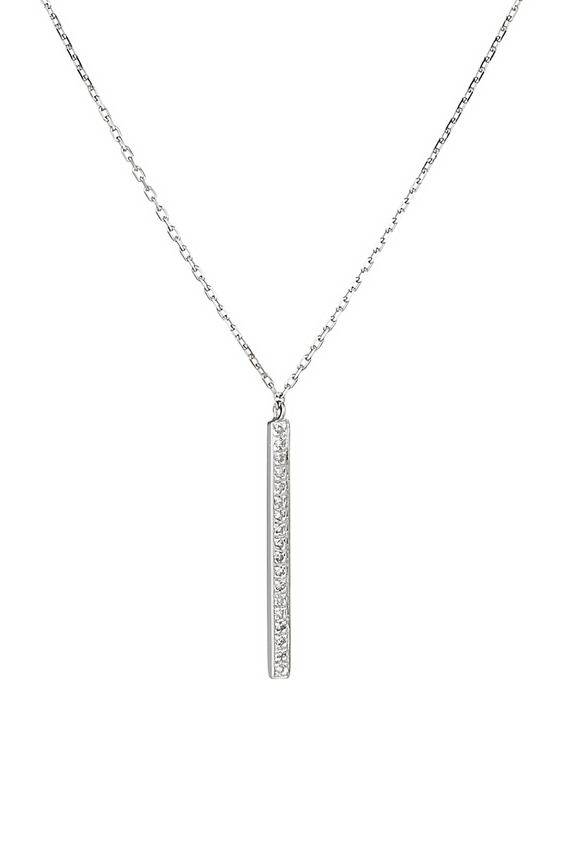 Collier Barette élégante Or blanc et diamants 