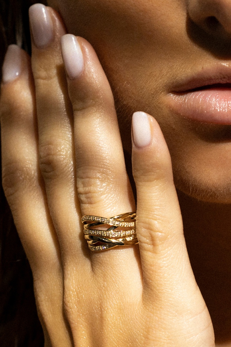 Bague Entrelacs Eternel Or jaune et diamants