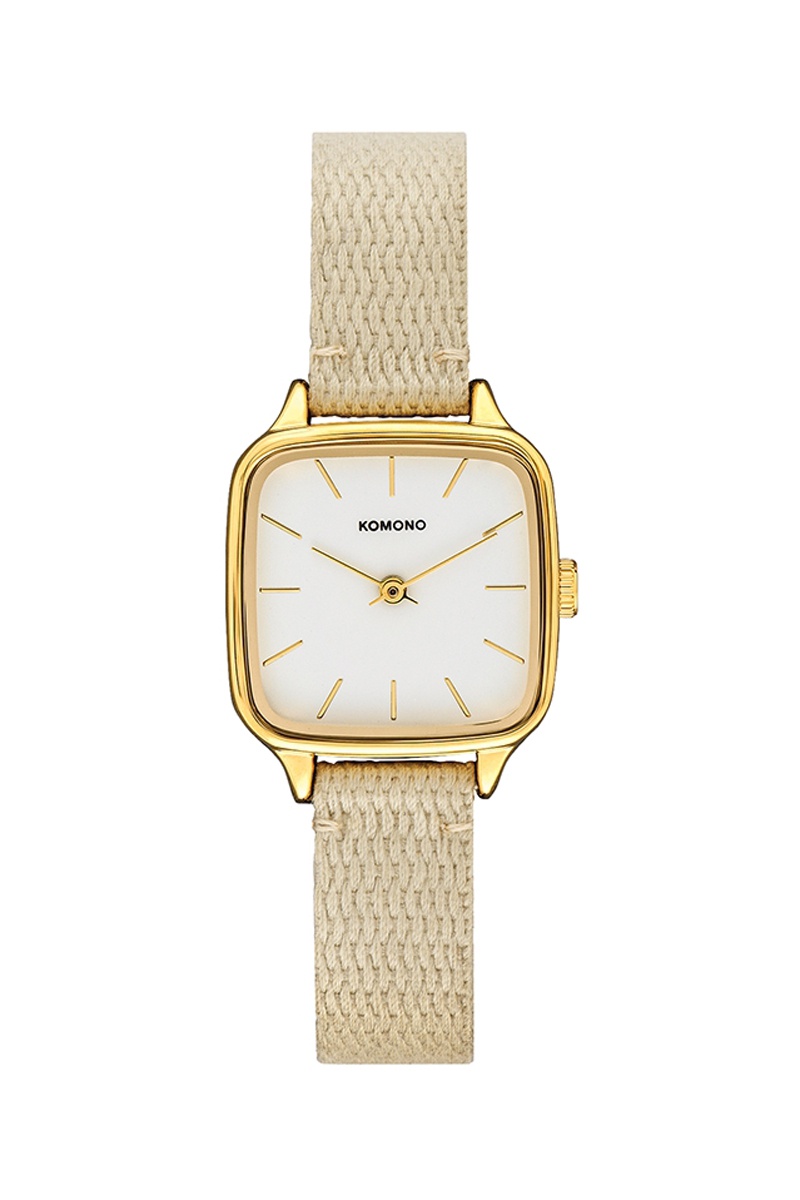 Montre à quartz en cuir Kate Heritage Tan Beige et doré