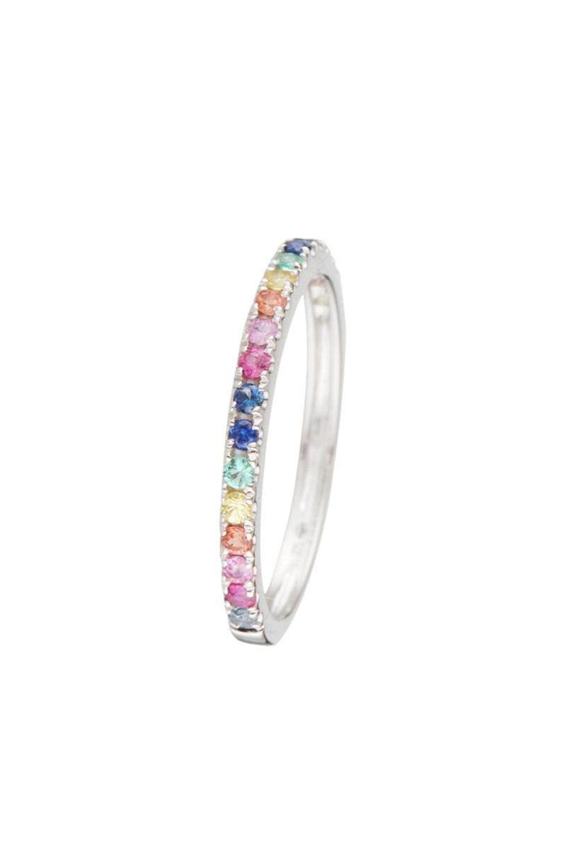 Bague Colorful love Or blanc
