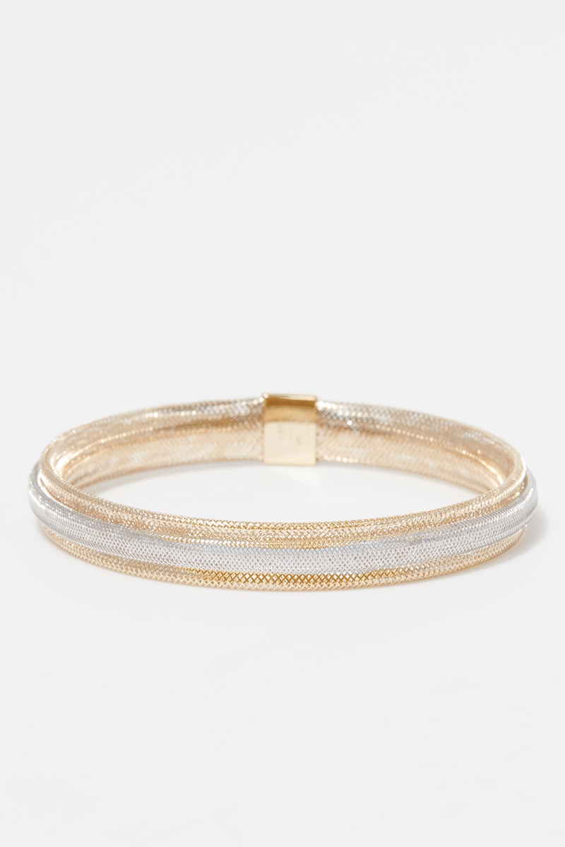 Bracelet Vico Scintillant Or blanc et or jaune