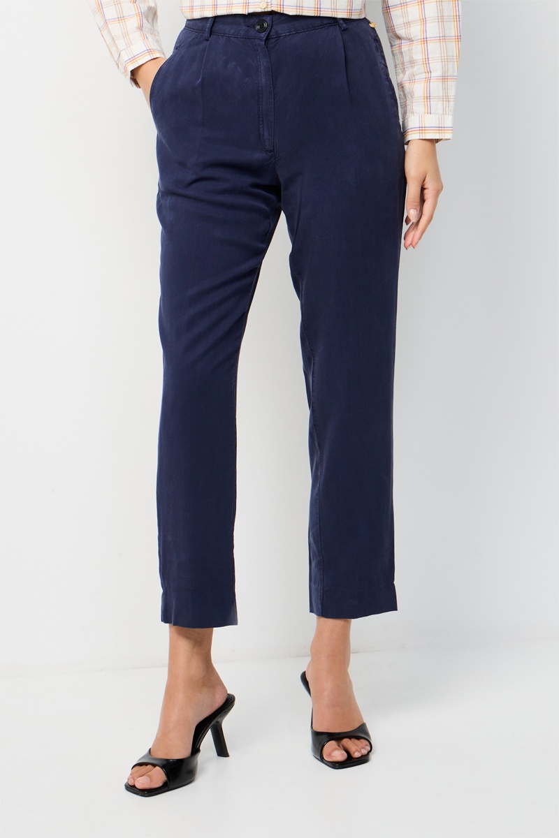 Pantalon droit 7/8 Mitch Bleu marine