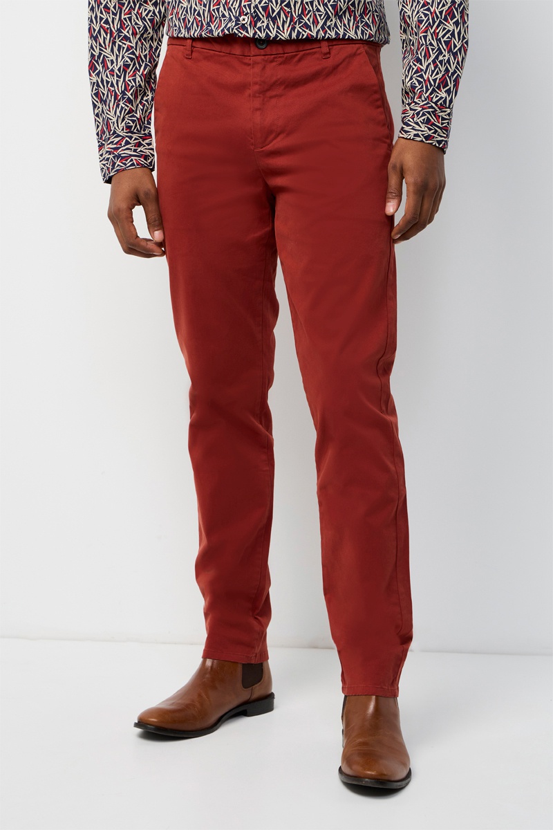 Pantalon droit Tulio Rouge