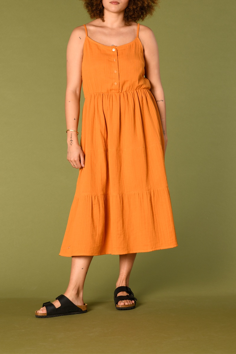 Robe midi Laelia Orange