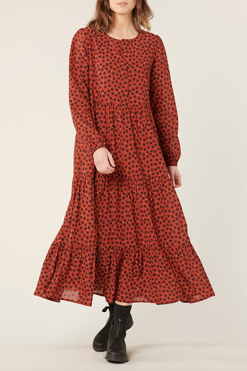 Robe midi Mailie Rouge