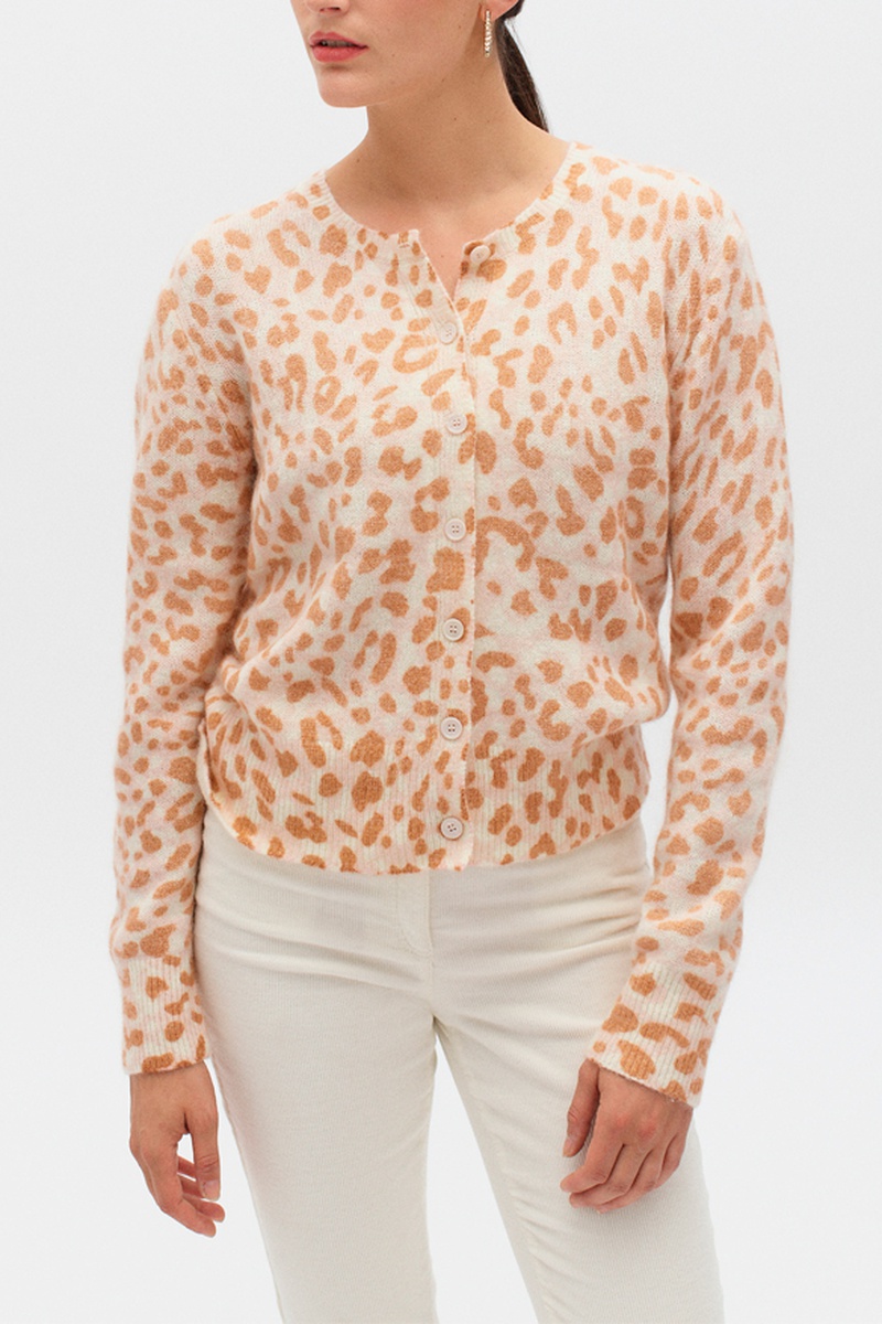 Gilet Sandy Ecru et marron