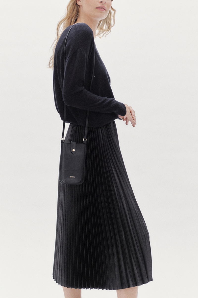 Jupe plissée Amelia Noir