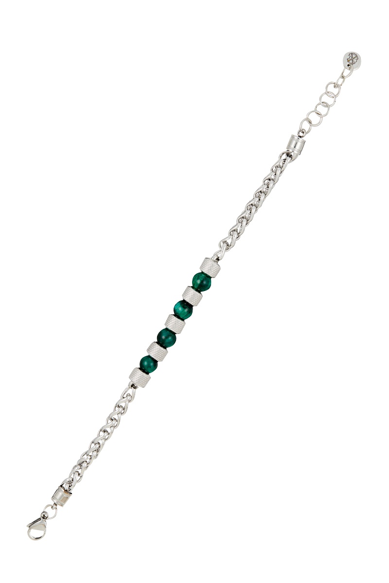 Bracelet Argenté et vert