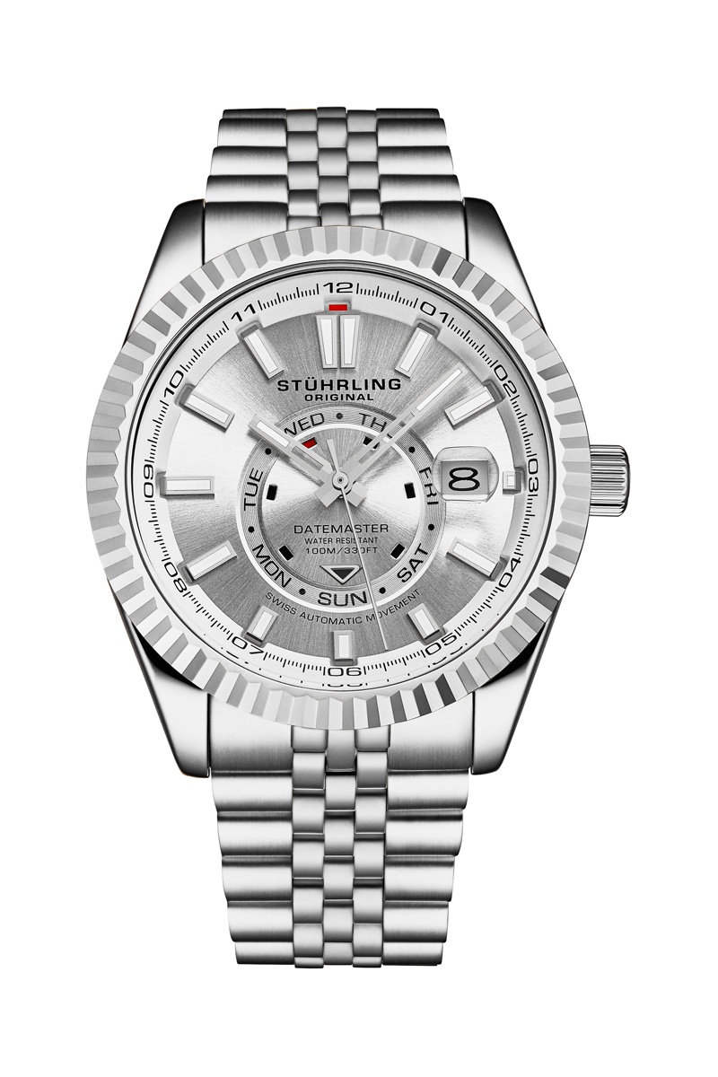 Montre automatique en acier Argenté