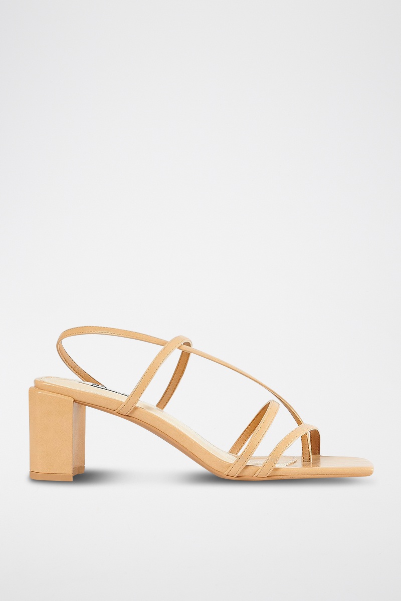 Sandales à talons Beige
