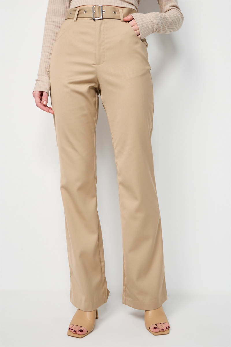 Pantalon droit Beige