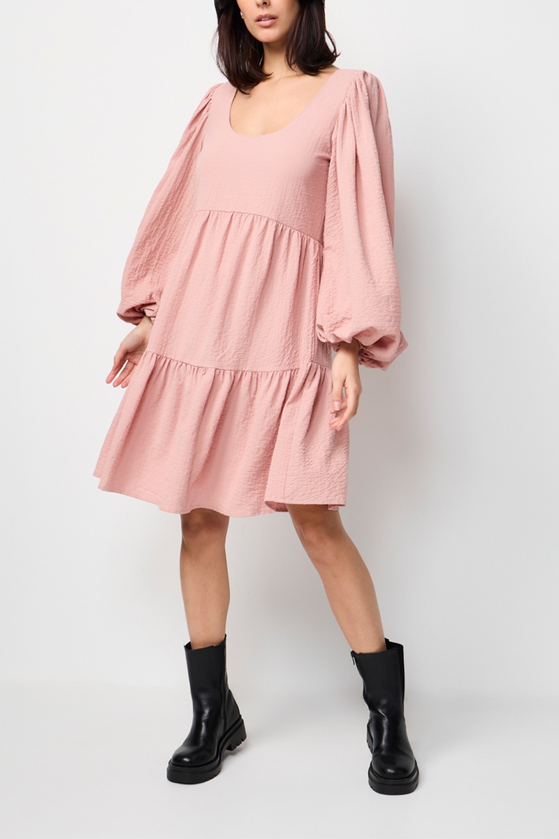 Robe volantée Rose