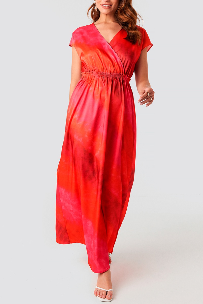 Robe portefeuille Noir et fuchsia