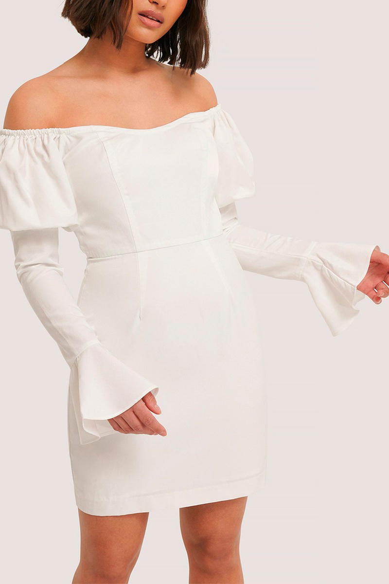 Robe droite Blanc