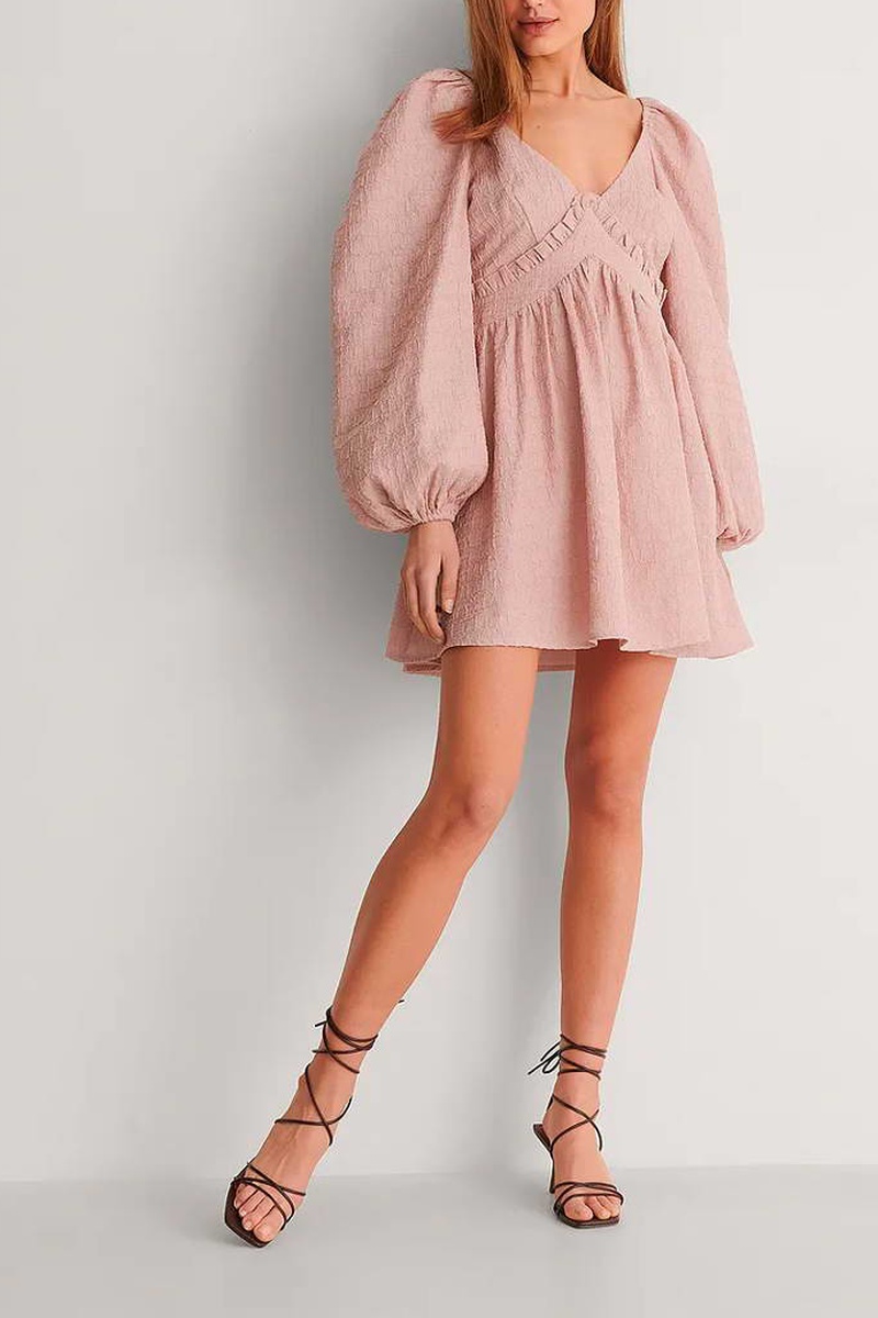 Robe patineuse en laine Vieux rose