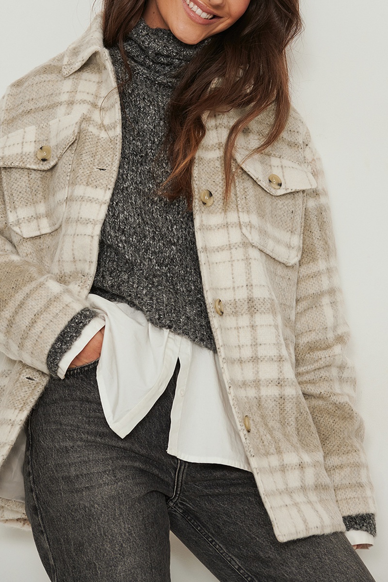 Surchemise Beige et écru