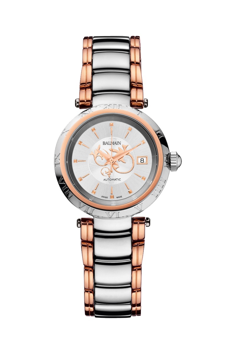 Montre automatique en acier Classica Lady - Argenté et doré rose