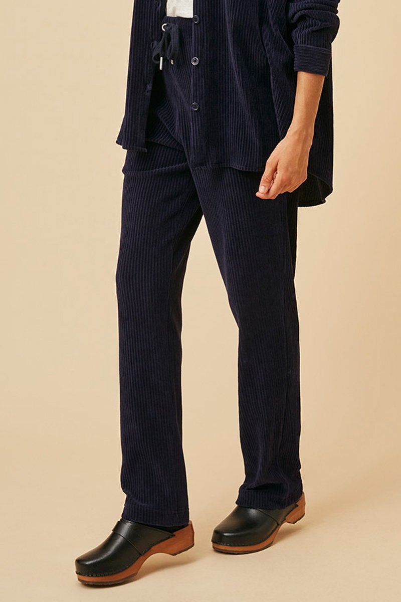 Pantalon en velours Victor - Bleu marine