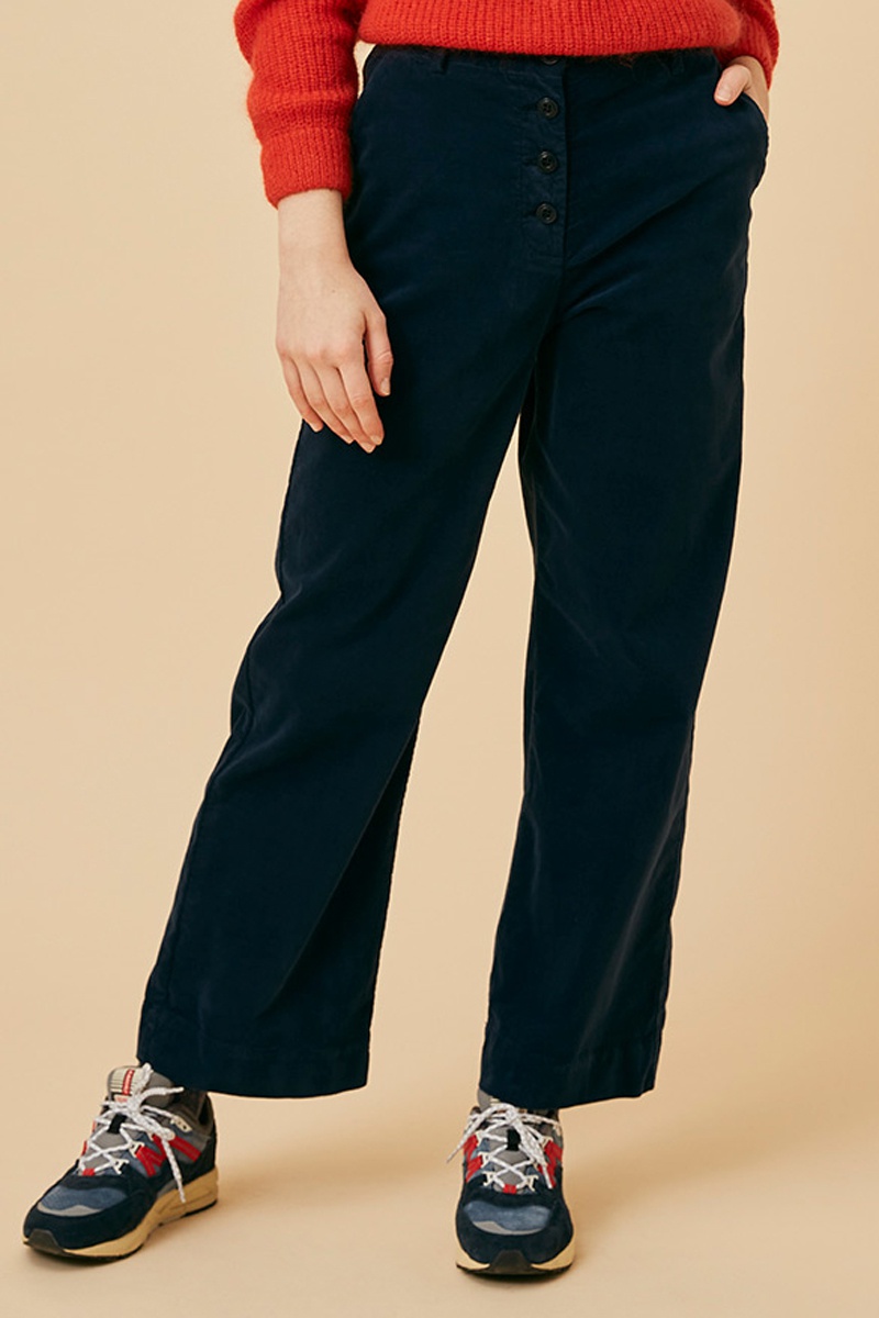 Pantalon taille haute Sergio - Bleu nuit