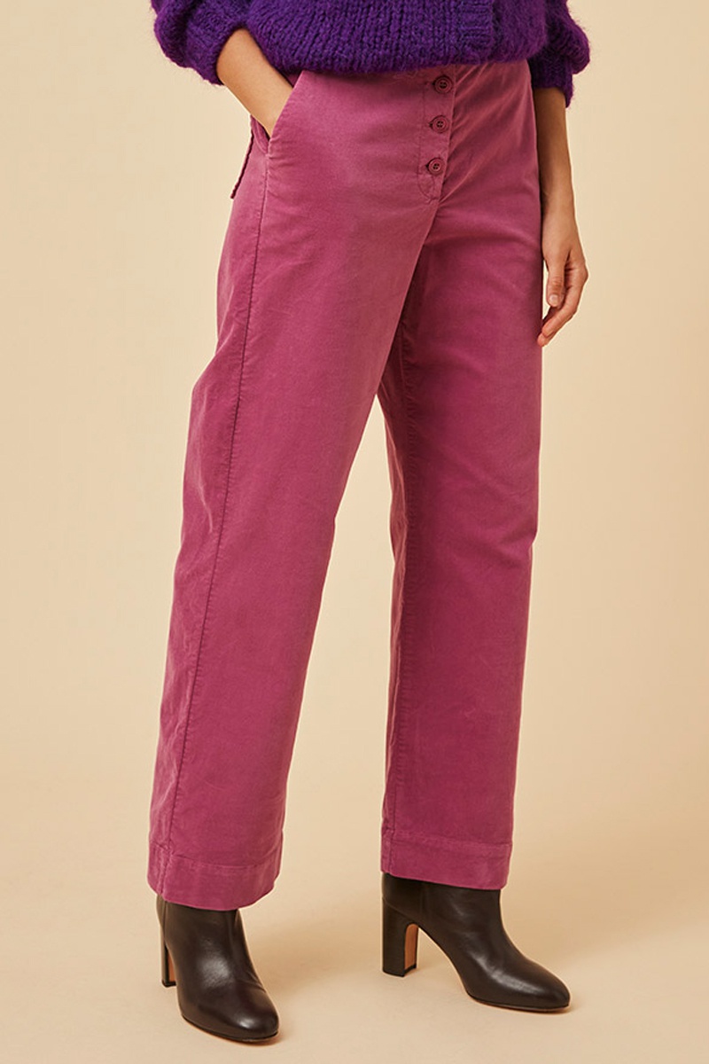 Pantalon taille haute Sergio - Violet