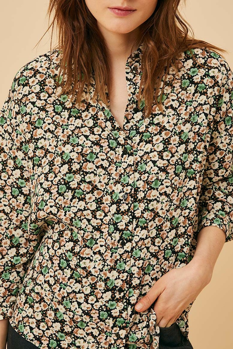 Chemisier Semba - Vert et beige