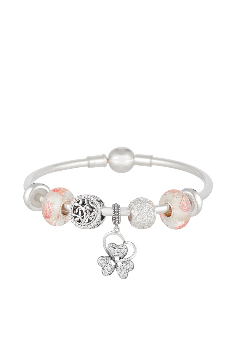 Jonc Argent et verre de Murano