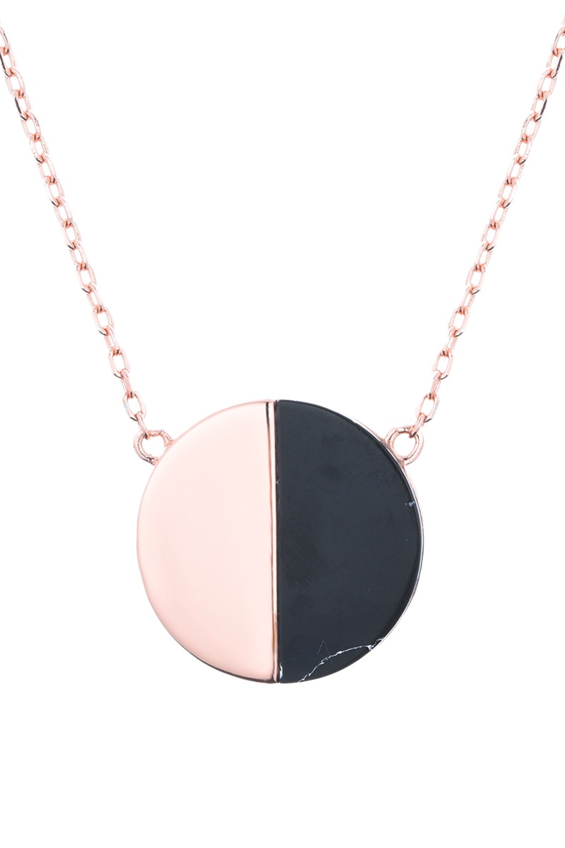 Collier Argent plaqué or rose