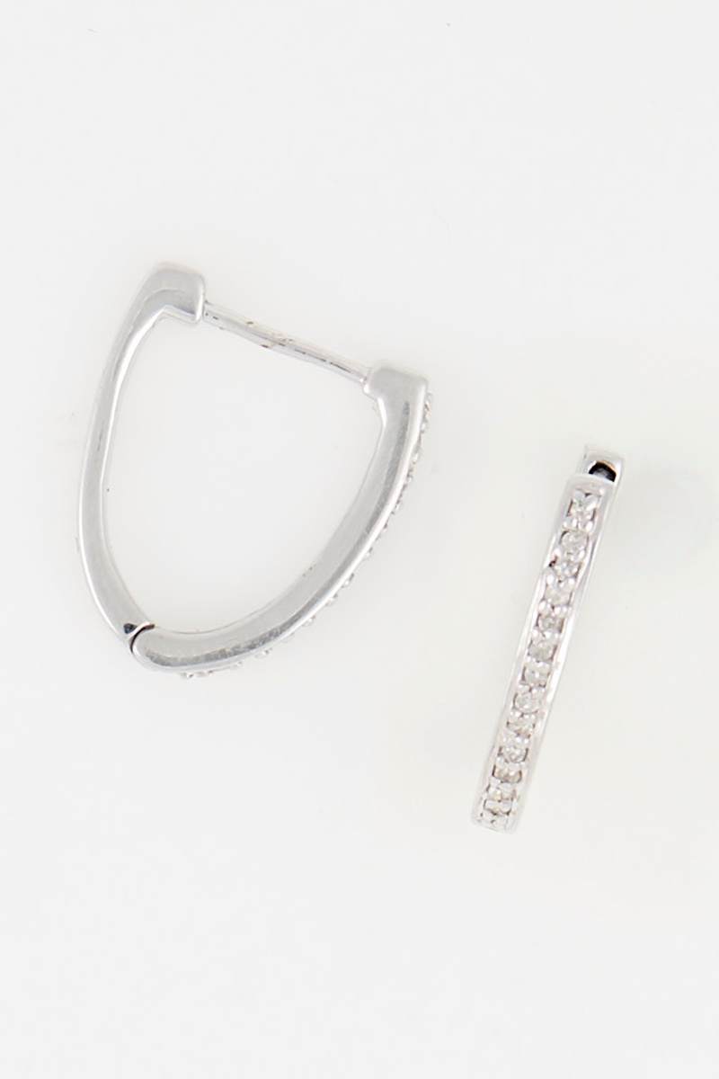 Créoles Or blanc et diamants