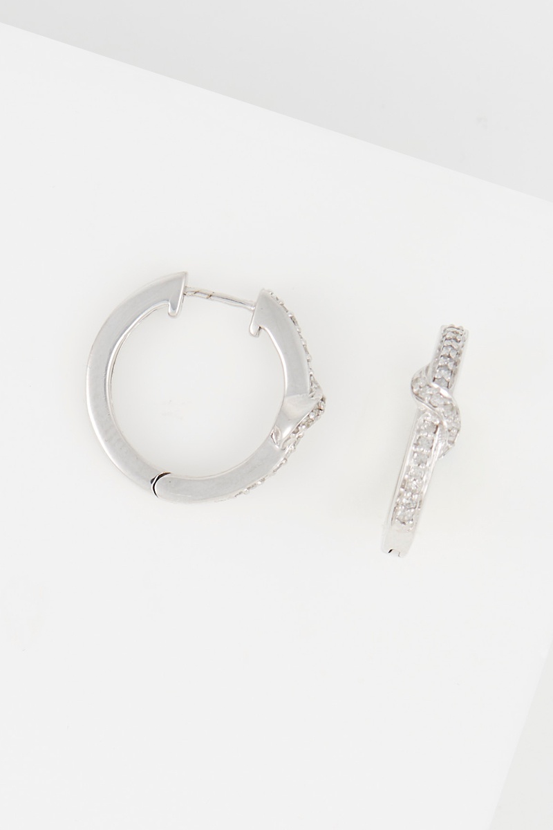 Créoles Or blanc et diamants