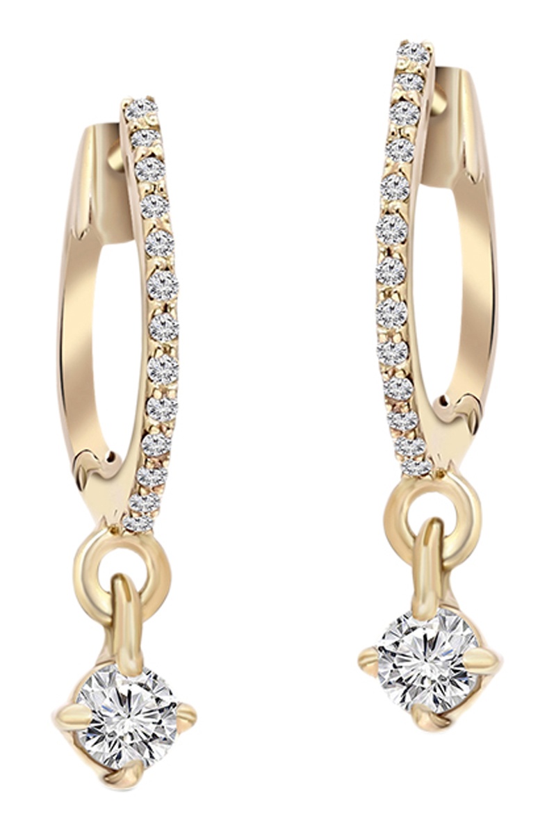 Créoles Or jaune et diamants