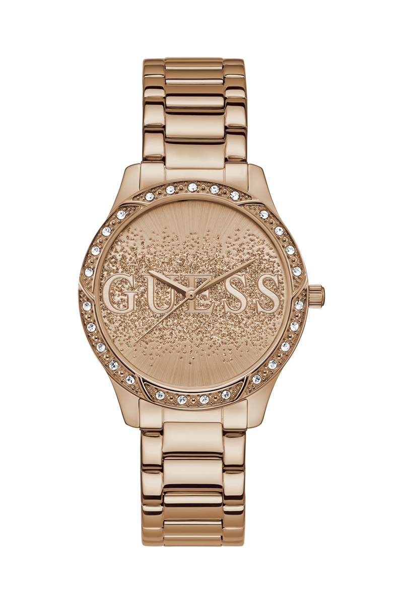 Montre à quartz en acier - Doré rose