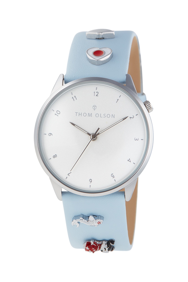 Montre à quartz en cuir Ciel et argenté - Thom Olson