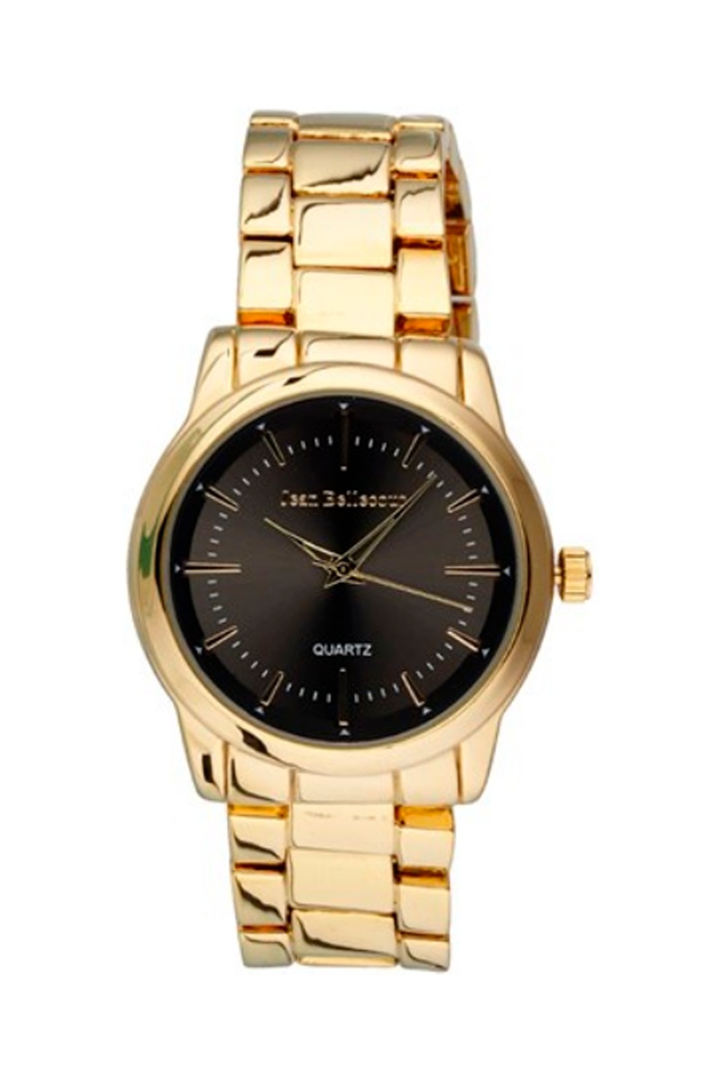 Montre à quartz en alliage Doré et noir - Jean Bellecour