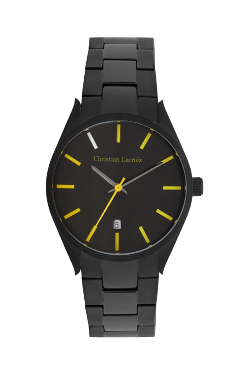 Montre à quartz en acier Noir - Christian Lacroix