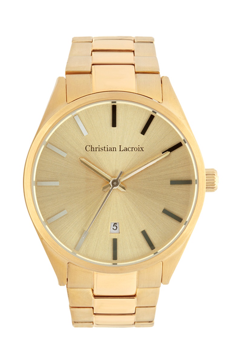 Montre à quartz en acier Miyota 2115 - Doré - Christian Lacroix