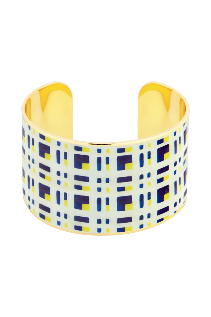 Manchette dorée à l'or fin jaune Odissi