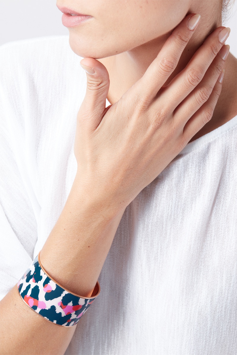 Manchette dorée à l'or fin rose Luyia