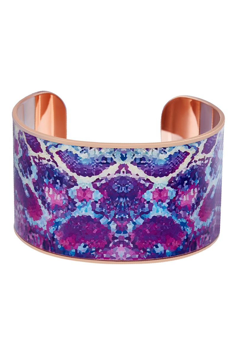 Manchette dorée à l'or fin rose Luyia