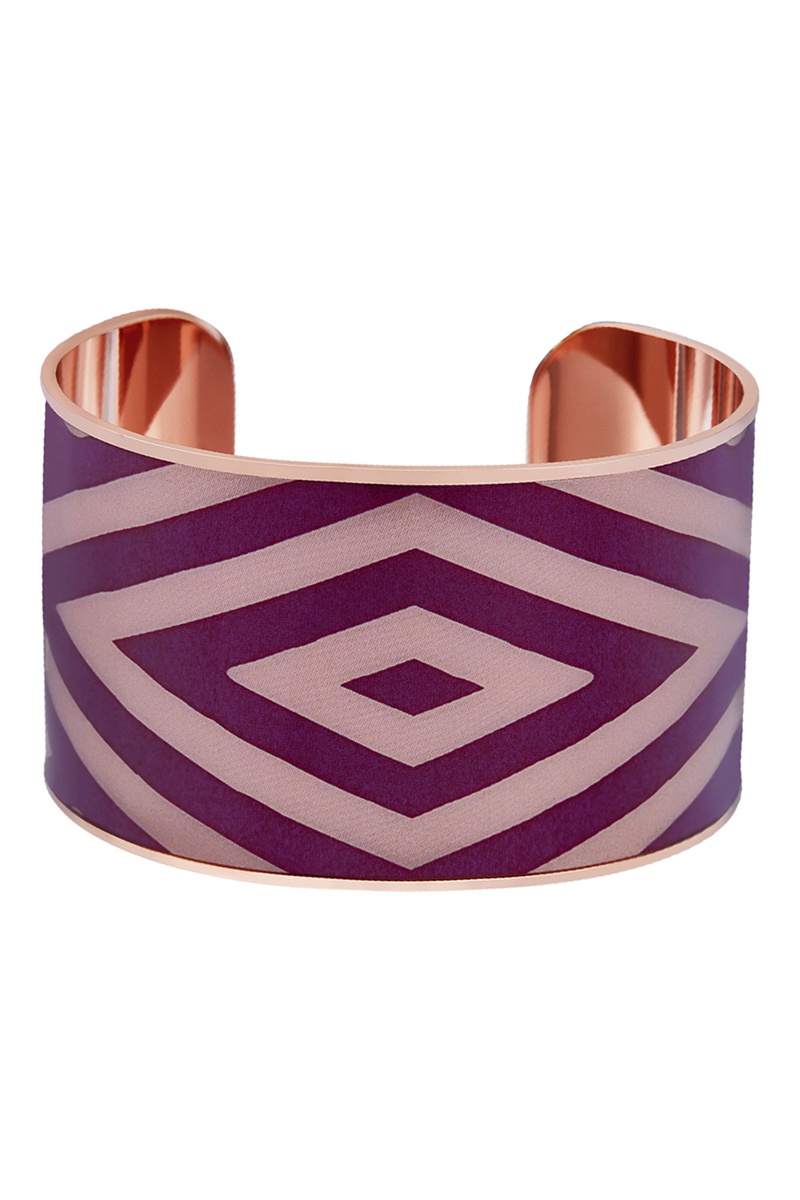 Manchette dorée à l'or fin rose Luyia