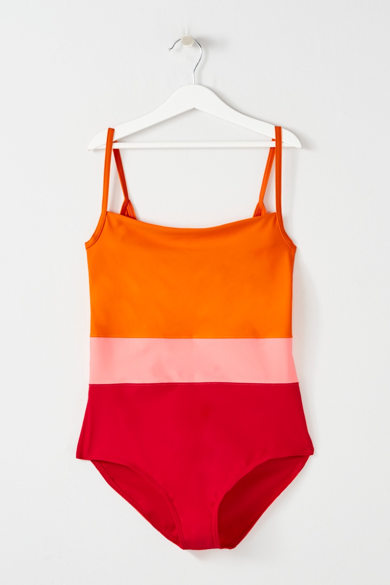 Maillot 2 pieces Orange et rose
