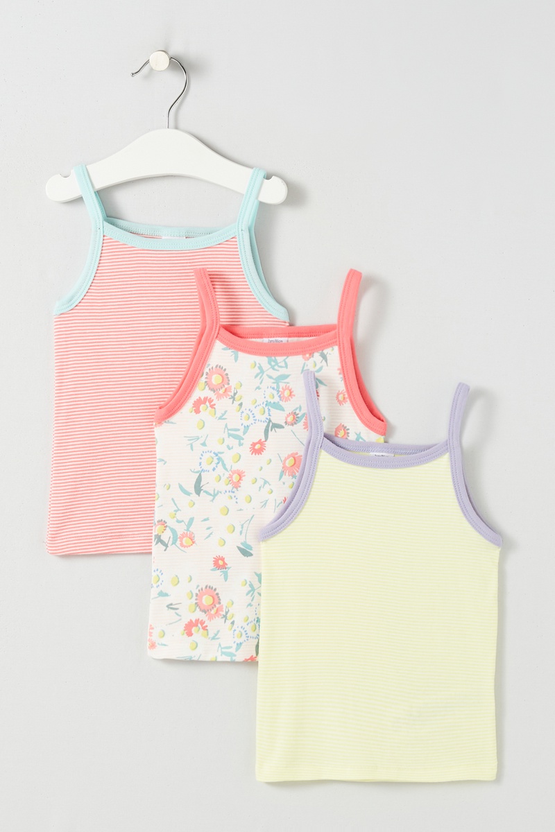 3 débardeurs Rouge et jaune